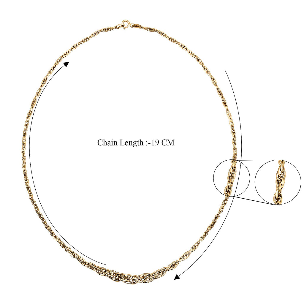 Maestro Collection - Graduated 9K Yellow Gold Prince of Wales Necklace (Size - 20)