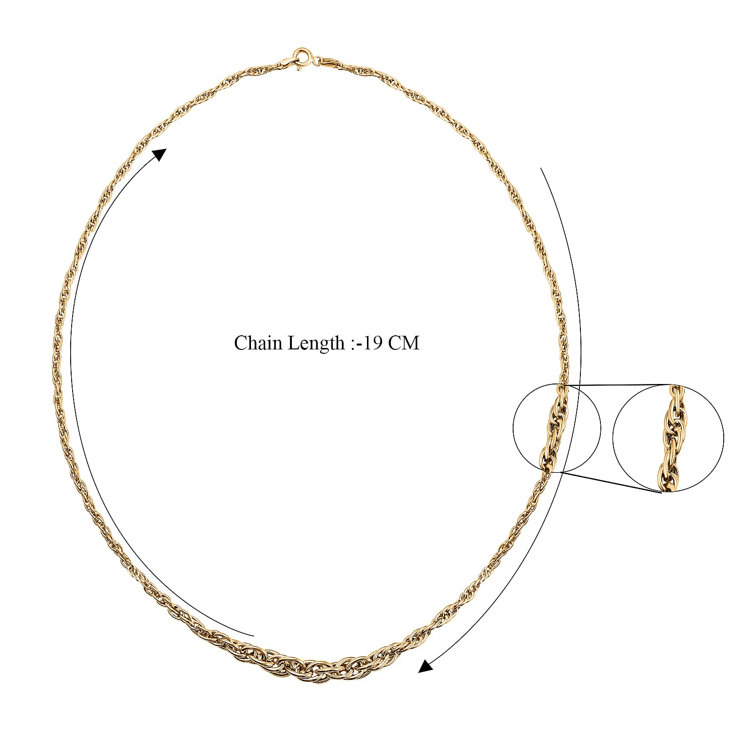 Maestro Collection - Graduated 9K Yellow Gold Prince of Wales Necklace (Size - 20) 7490201 3