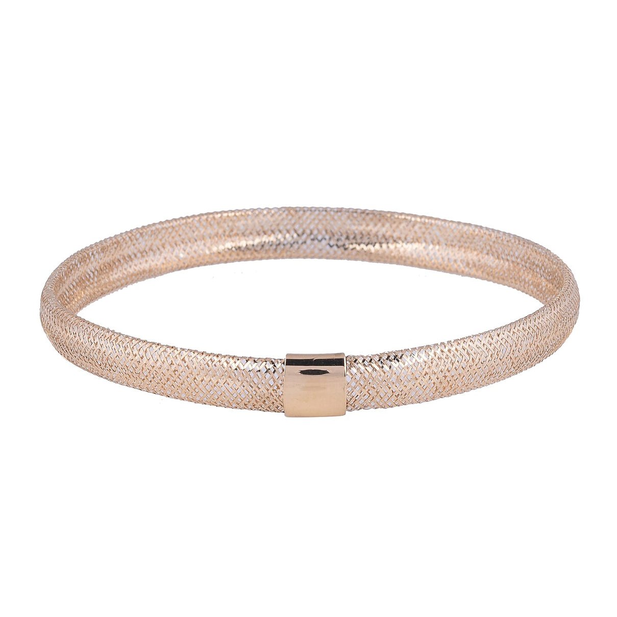 Italian Made ILIANA Stretchable Bangle Size 7 in 18K Yellow Gold 7277197 1