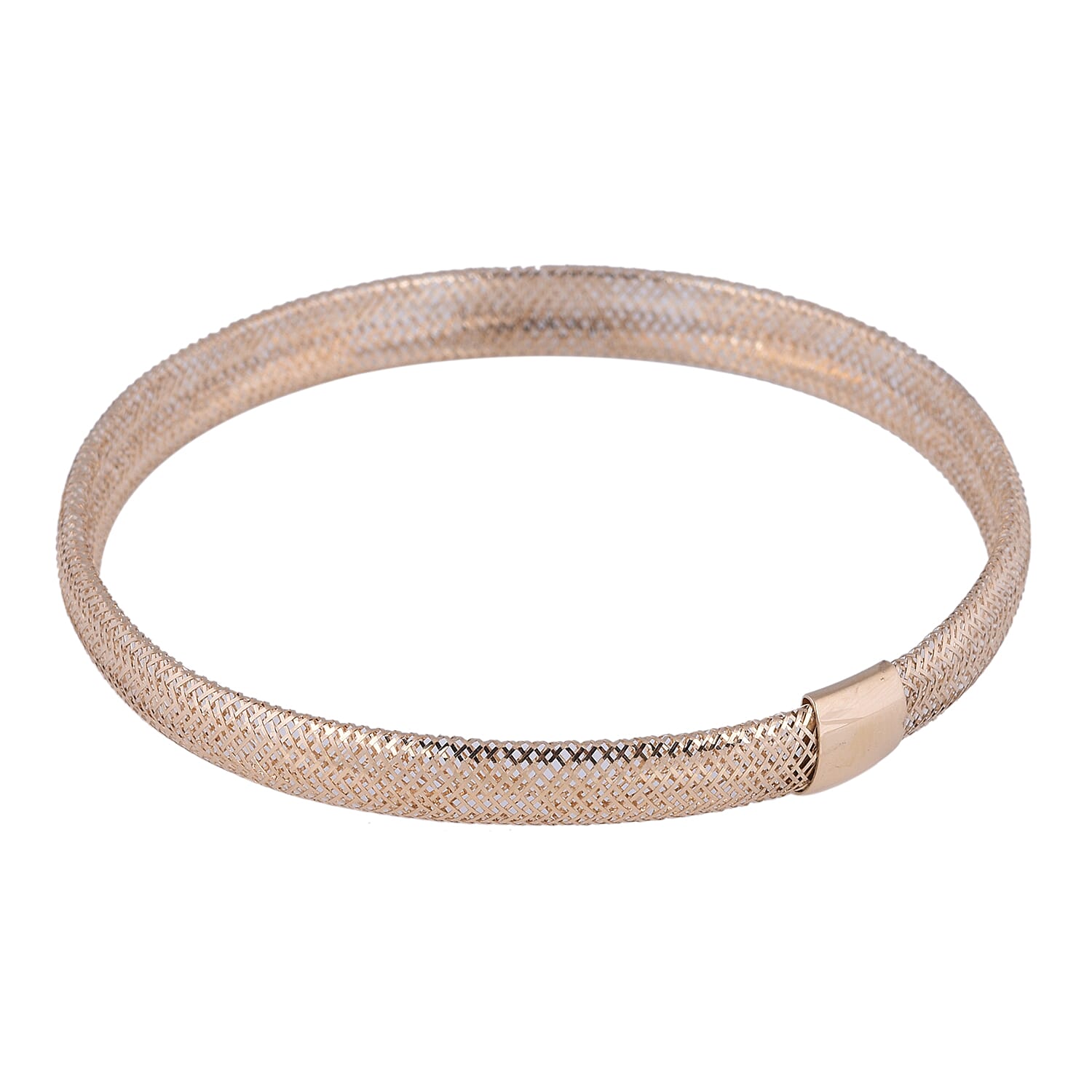 Italian Made ILIANA Stretchable Bangle Size 7 in 18K Yellow Gold 7277197 2