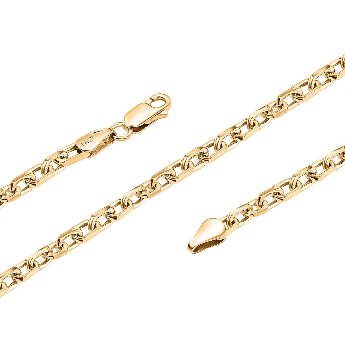 Italian Made One Time Close Out Deal - Yellow Gold Overlay Sterling Silver Cable Necklace (Size - 20), Silver Wt. 20.05 Gms 7385718 2