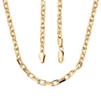 Italian Made One Time Close Out Deal - Yellow Gold Overlay Sterling Silver Cable Necklace (Size - 20), Silver Wt. 20.05 Gms