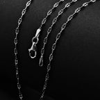 Italian Made Rhodium Overlay Sterling Silver Necklace (Size - 24)