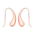 Italian Made - Rose Gold Overlay Sterling Silver Earrings (With Hook)
