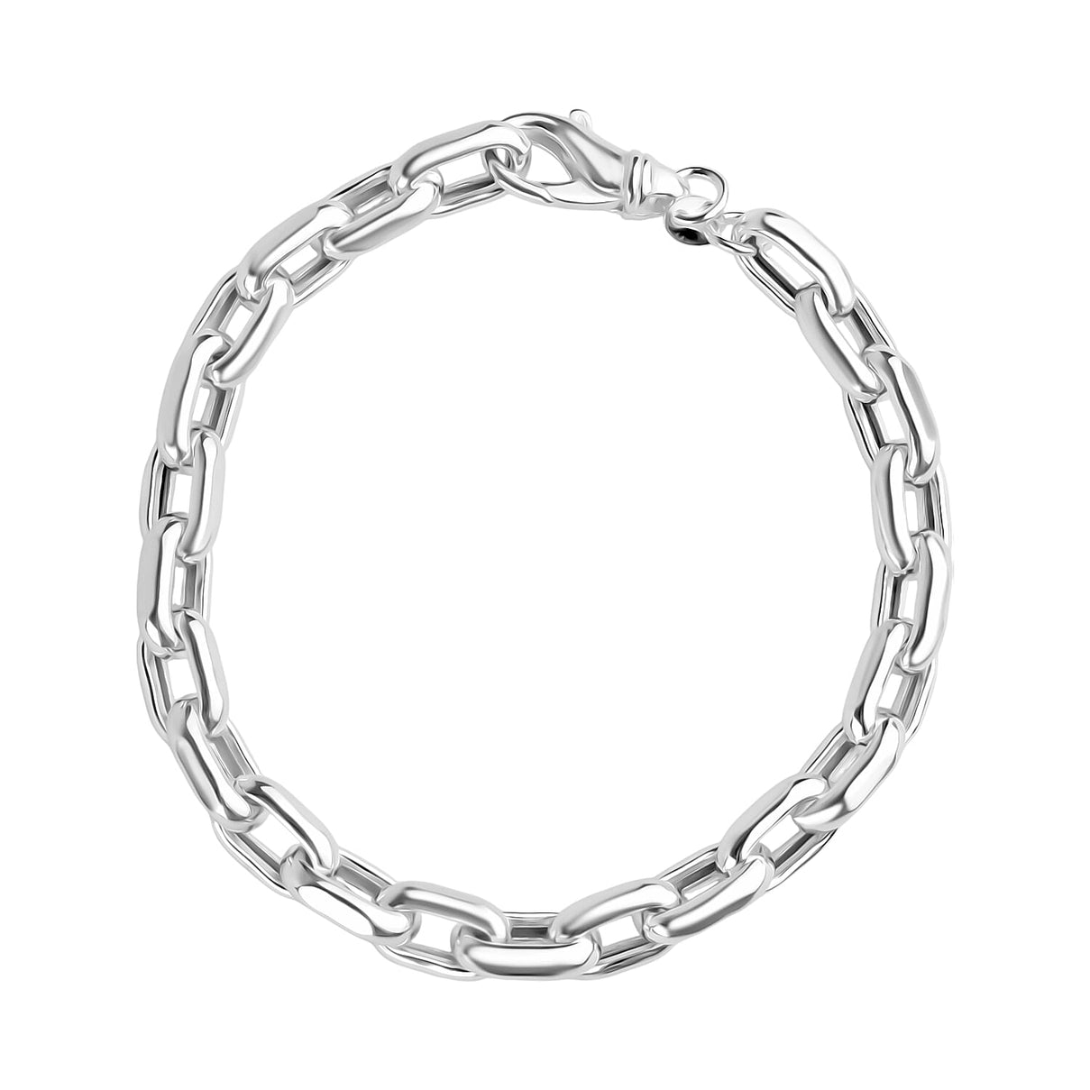 Italian Made- Sterling Silver Bracelet (Size - 7.5) with Lobster Clasp 8066285 0