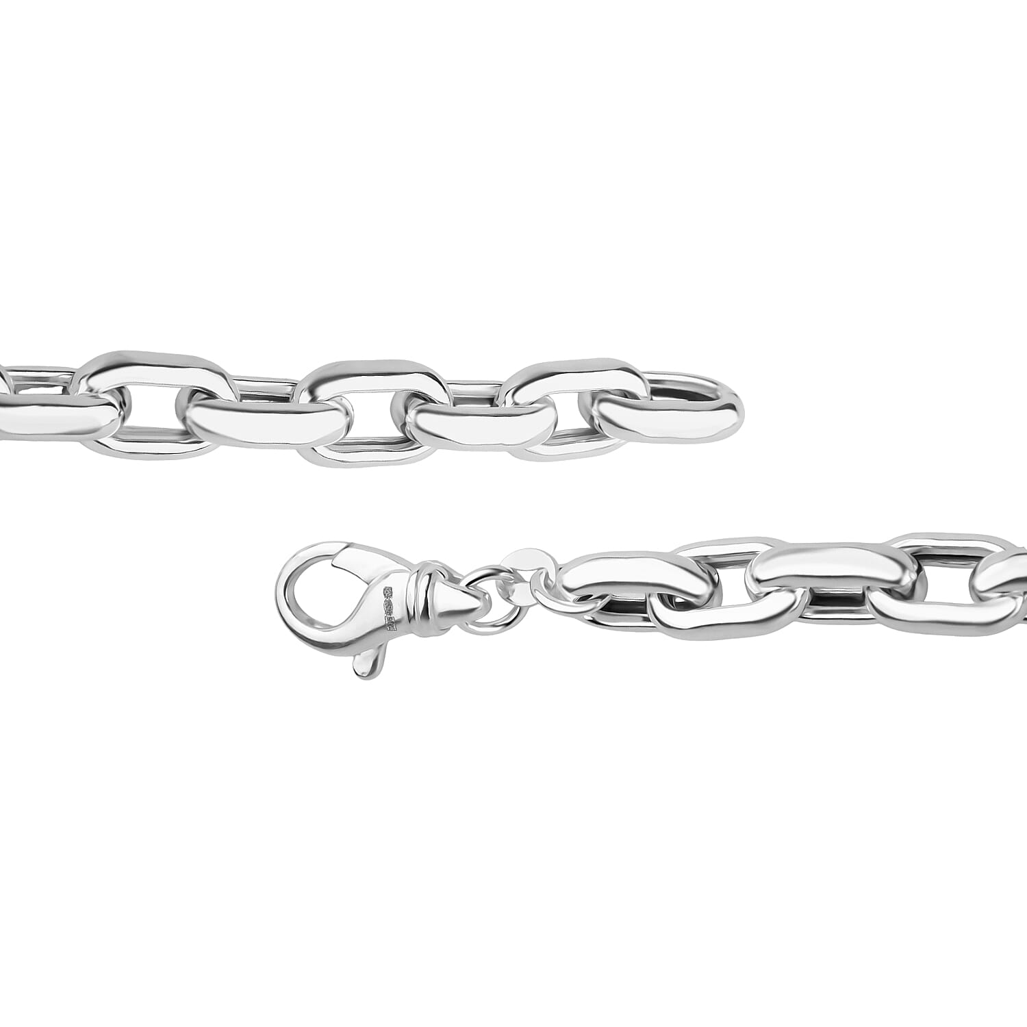Italian Made- Sterling Silver Bracelet (Size - 7.5) with Lobster Clasp 8066285 4