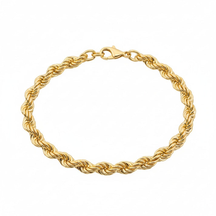 Italian Made - Sterling Silver Bracelet with Gold overlay (Size - 7.25) V32727396 1