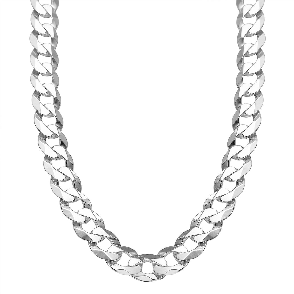 Italian Made Sterling Silver Curb Necklace (Size - 20), Silver Wt. 40.00 Gms