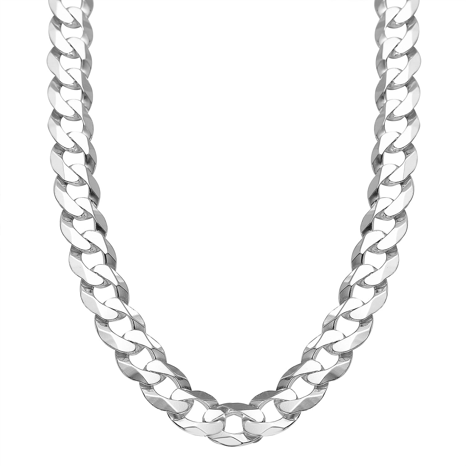 Italian Made Sterling Silver Curb Necklace (Size - 20), Silver Wt. 40.00 Gms 7636229 0