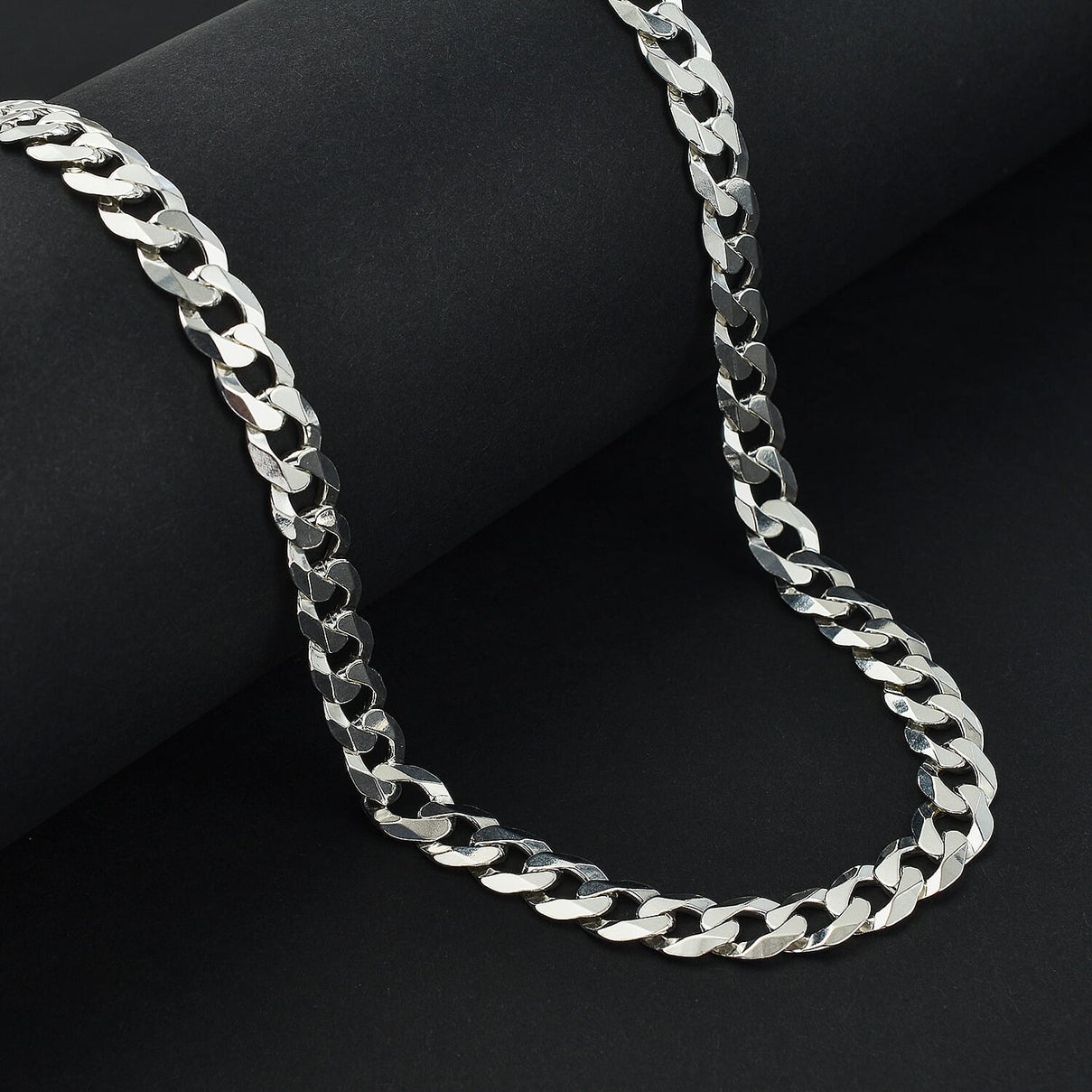 Italian Made Sterling Silver Curb Necklace (Size - 20), Silver Wt. 40.00 Gms 7636229 1