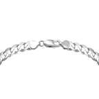 Italian Made Sterling Silver Curb Necklace (Size - 20), Silver Wt. 40.00 Gms