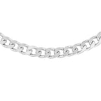 Italian Made -Sterling Silver Curb Necklace (Size - 20), Silver Wt. 47.00 Gms