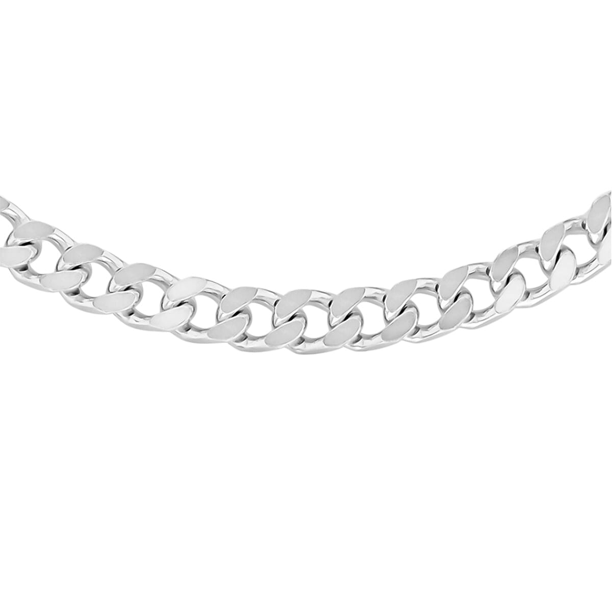 Italian Made -Sterling Silver Curb Necklace (Size - 20), Silver Wt. 47.00 Gms 7683423 0