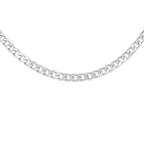 Italian Made -Sterling Silver Curb Necklace (Size - 20), Silver Wt. 47.00 Gms
