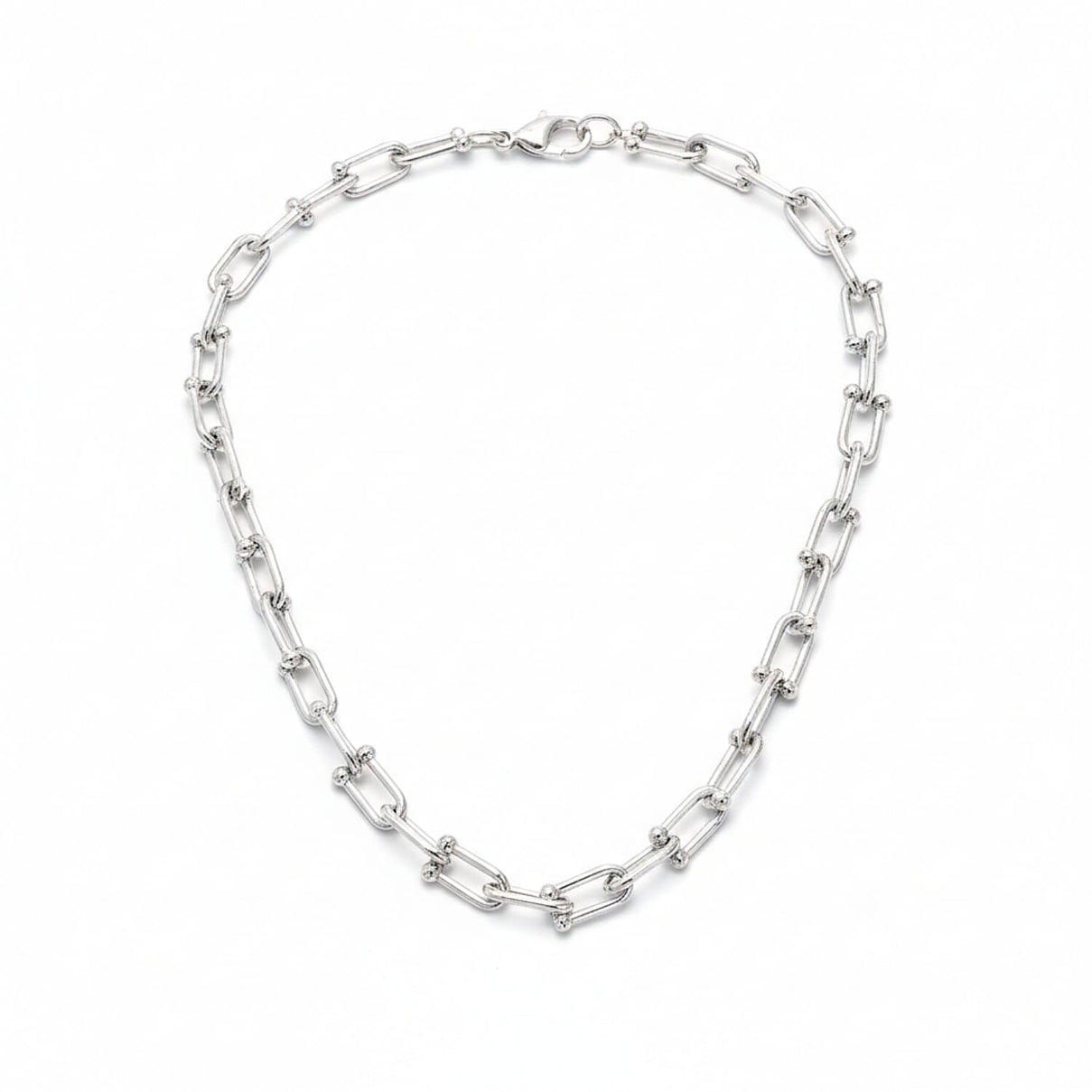 Italian Made Sterling Silver Industrial Necklace (Size - 20) with Lobster Clasp, Silver Wt. 55.70 Gms. 8066219 0