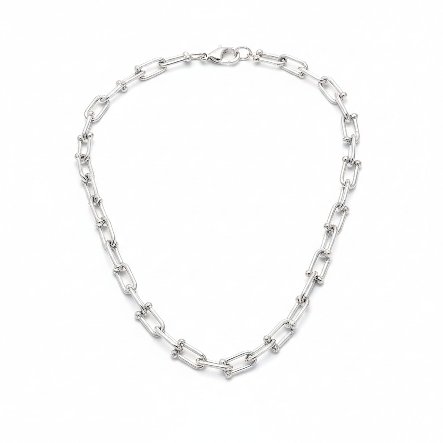 Italian Made Sterling Silver Industrial Necklace (Size - 20) with Lobster Clasp, Silver Wt. 55.70 Gms. 8066219 0
