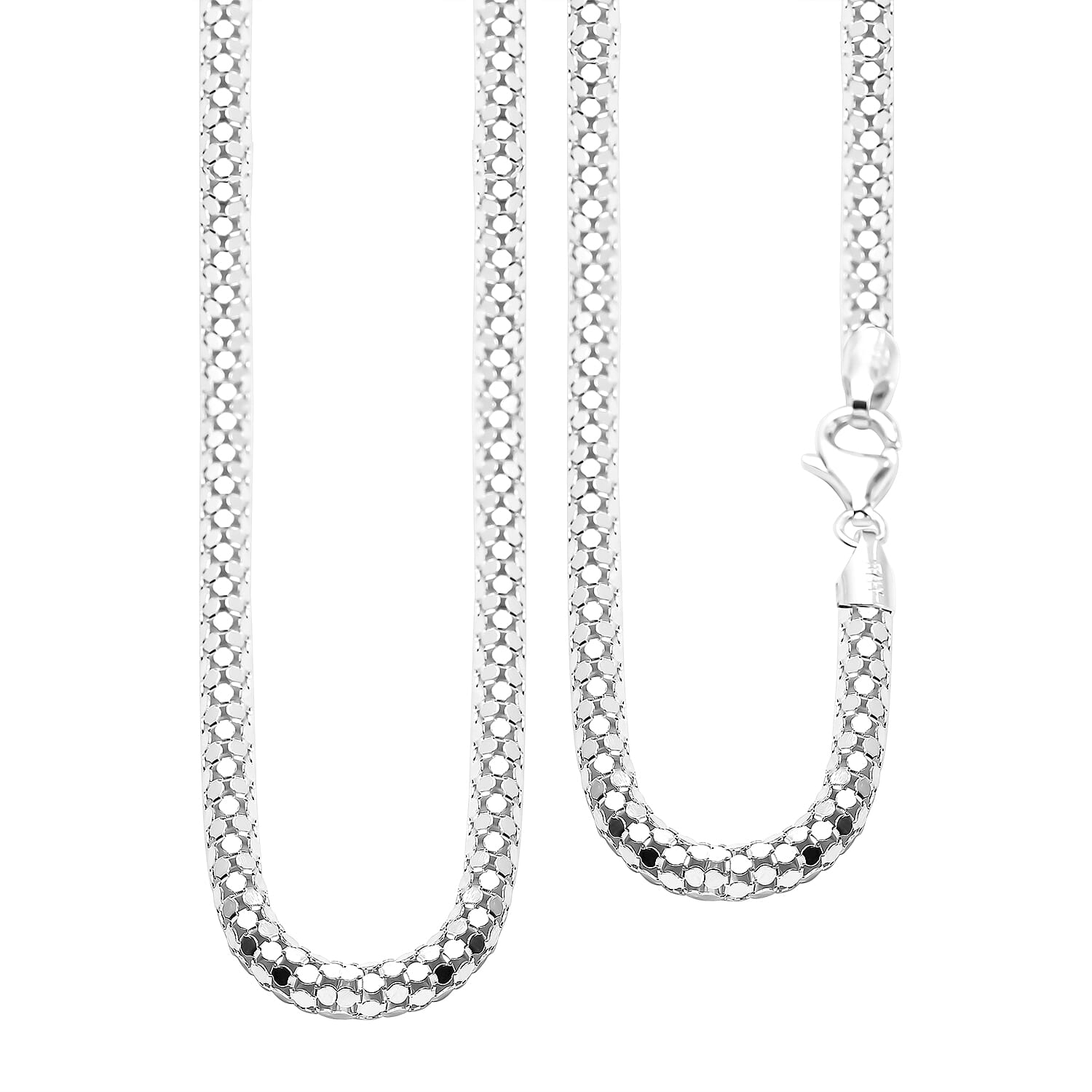 Italian Made- Sterling Silver Popcorn Necklace (Size - 30), Silver Wt. 23.10 Gms 7385761 0