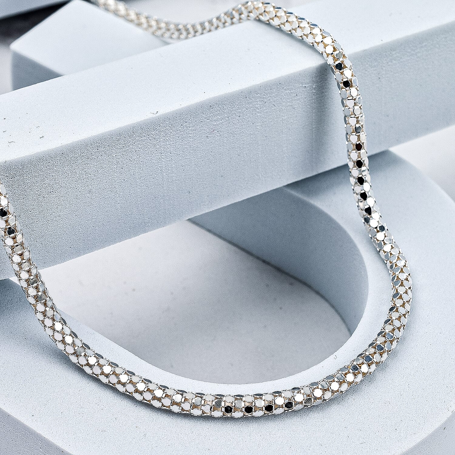 Italian Made- Sterling Silver Popcorn Necklace (Size - 30), Silver Wt. 23.10 Gms 7385761 1
