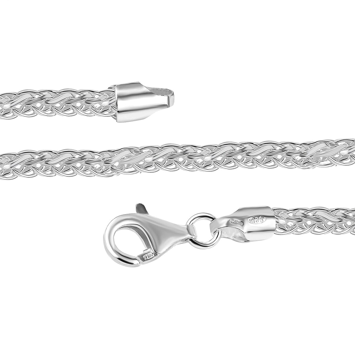 JCK Vegas - Sterling Silver Spiga Necklace (Size - 22), Silver Wt. 32.50 Gms 1 Troy Ounce 7566724 2