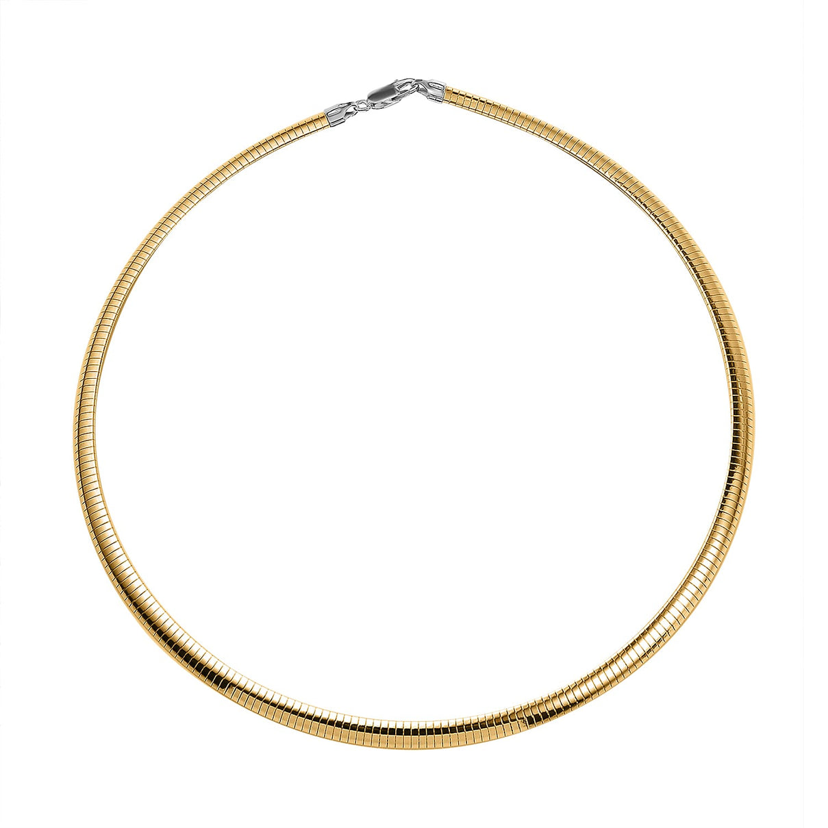 Italian Made - Two Tone Plating with Silver and Yellow Gold Sterling Silver Necklace (Size - 20), Silver Wt. 16.21 Gms 7160195 0