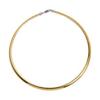 Italian Made - Two Tone Plating with Silver and Yellow Gold Sterling Silver Necklace (Size - 20), Silver Wt. 16.21 Gms