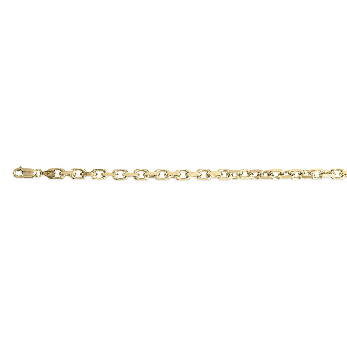 Italian Made-Yellow Gold Overlay Sterling Silver Cable Necklace (Size - 22) with Lobster Clasp, Silver Wt. 37.20 Gms 7385730 0