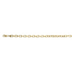 Italian Made-Yellow Gold Overlay Sterling Silver Cable Necklace (Size - 22) with Lobster Clasp, Silver Wt. 37.20 Gms