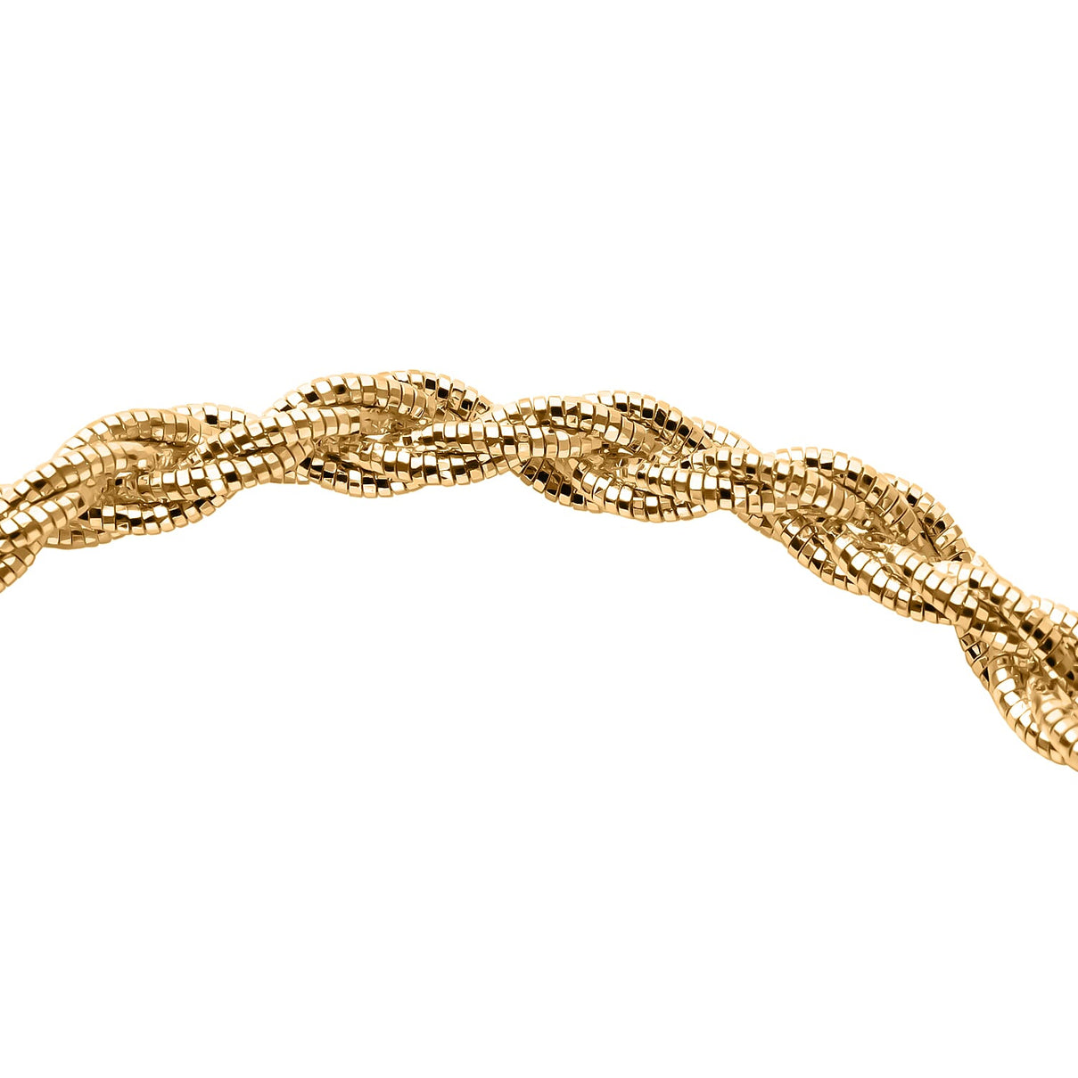 Italian Made - Yellow Gold Plated Sterling Silver Rope Bracelet (Size - 7.5) With Lobster Clasp, Silver Wt. 11.76 Gms 8020494 2