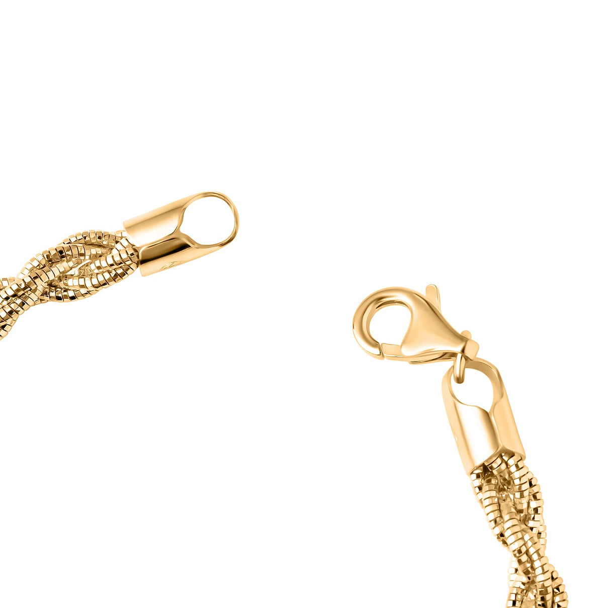 Italian Made - Yellow Gold Plated Sterling Silver Rope Bracelet (Size - 7.5) With Lobster Clasp, Silver Wt. 11.76 Gms 8020494 3