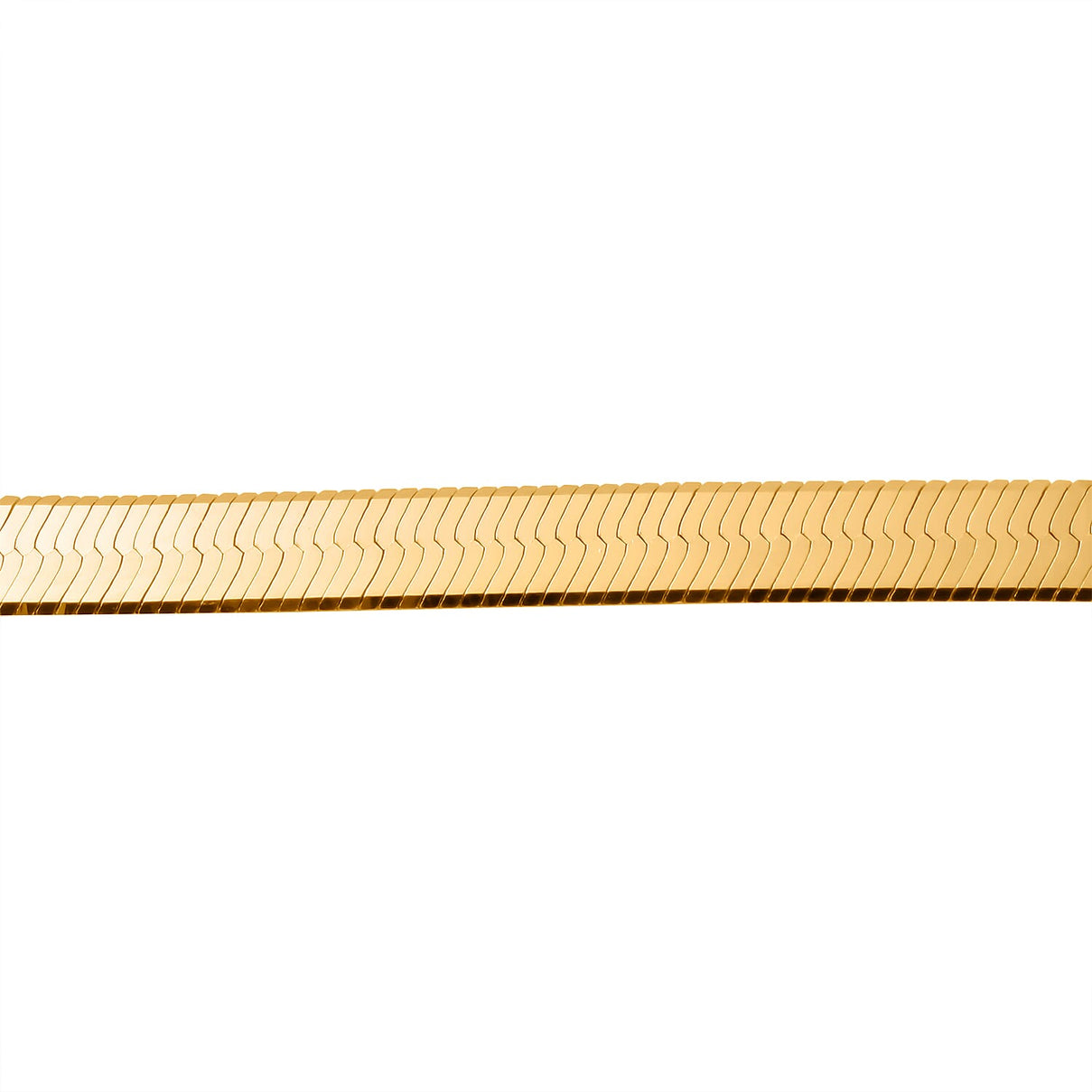 Italian Made - Yellow Gold Plated Sterling Silver Stardust Herringbone Necklace With Lobster Clasp 18 Inch 7969446 1