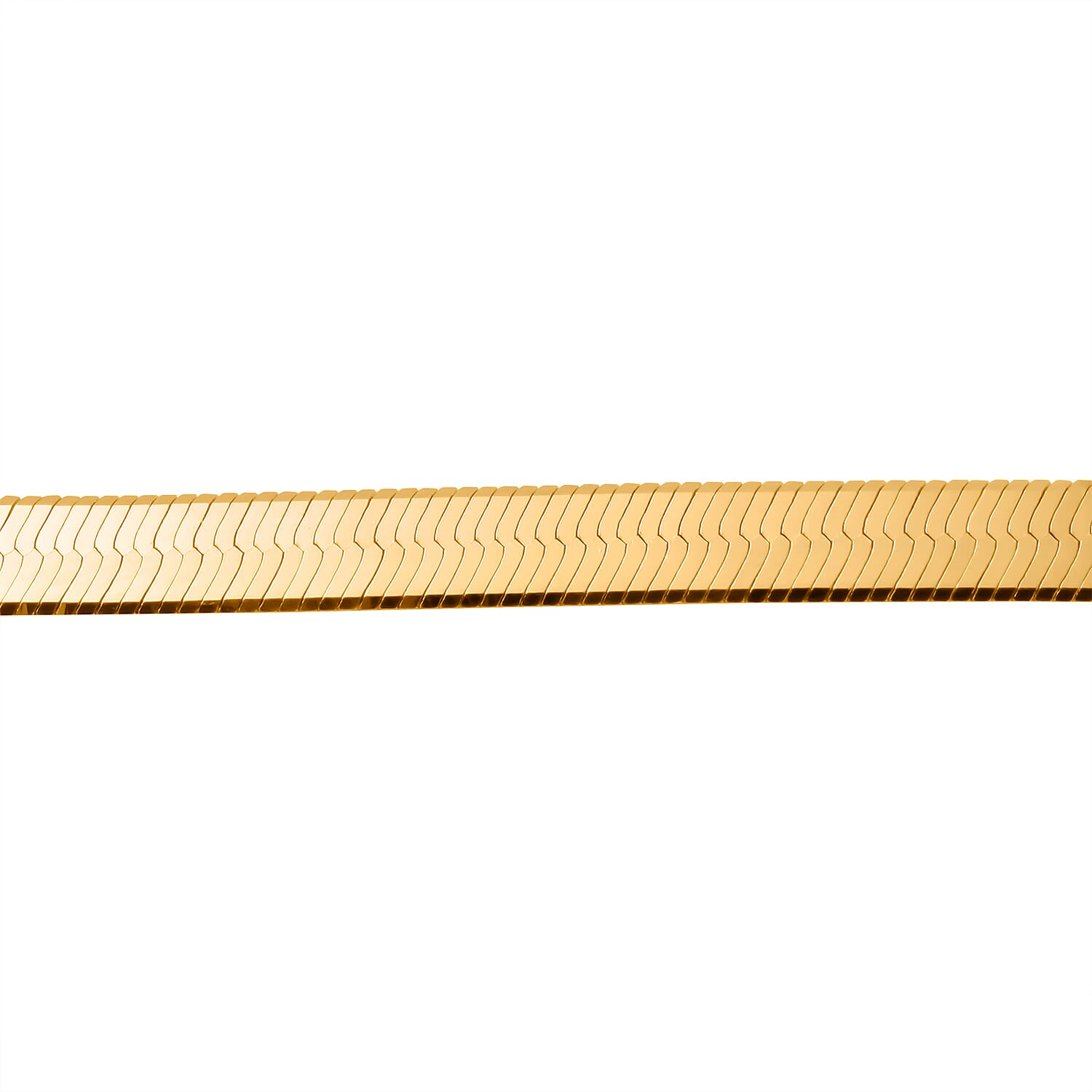 Italian Made - Yellow Gold Plated Sterling Silver Stardust Herringbone Necklace With Lobster Clasp 18 Inch 7969446 1