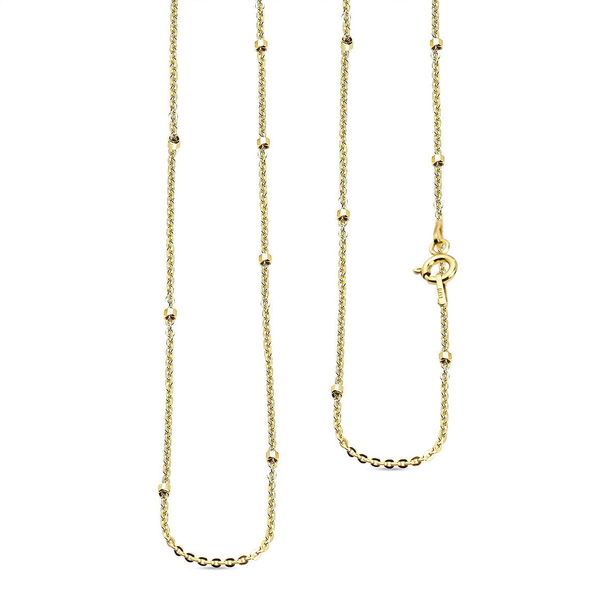 Italian Made Yellow Gold Sterling Silver Chain (Size - 20) 7148754 0