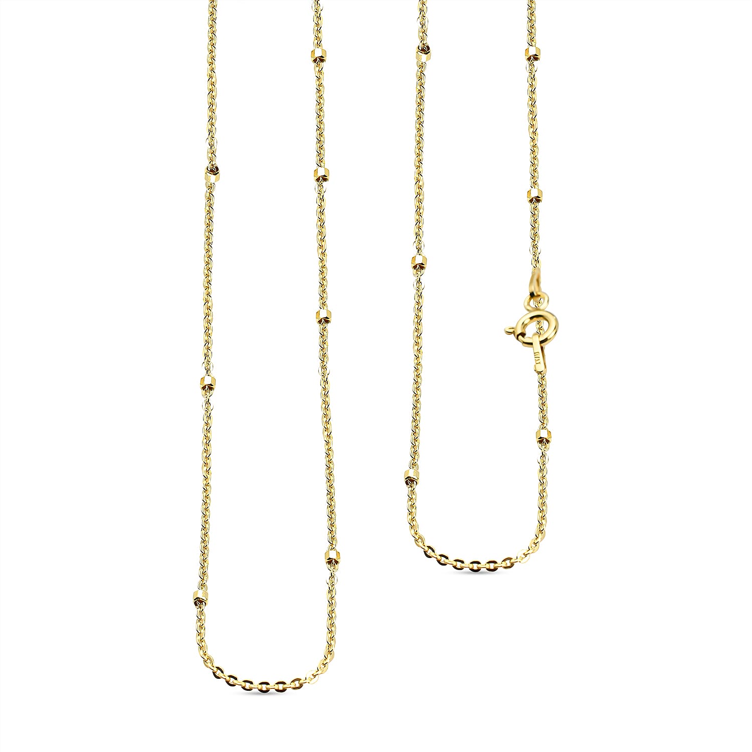 Italian Made Yellow Gold Sterling Silver Chain (Size - 20) 7148754 0