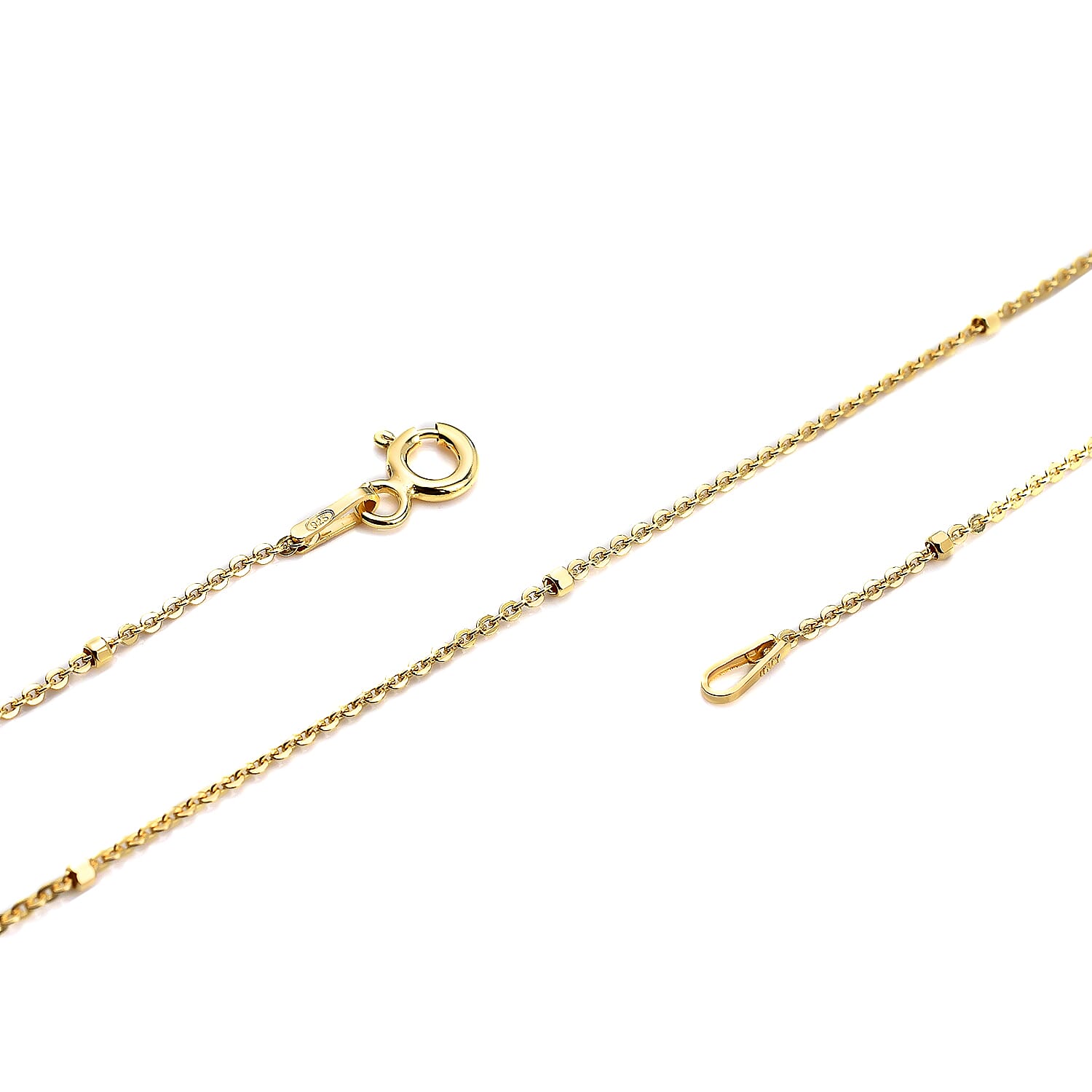 Italian Made Yellow Gold Sterling Silver Chain (Size - 20) 7148754 2