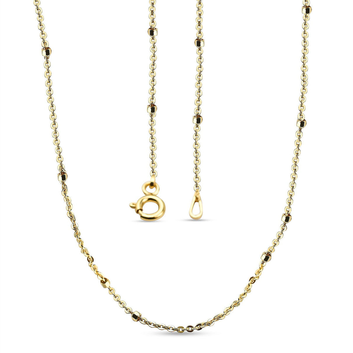 Italian Made Yellow Gold Sterling Silver Chain (Size - 20) 7148754 4
