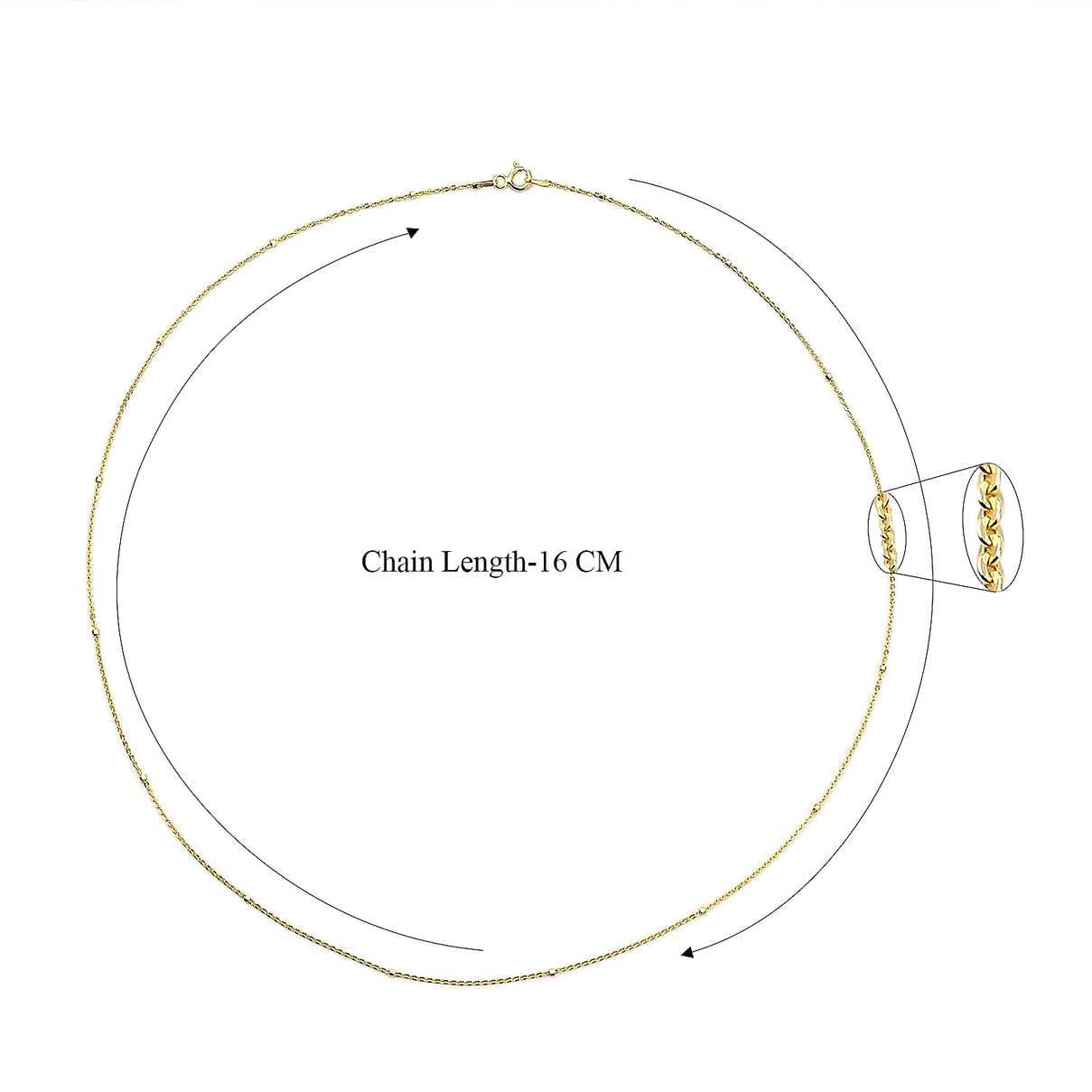Italian Made Yellow Gold Sterling Silver Chain (Size - 20) 7148754 5
