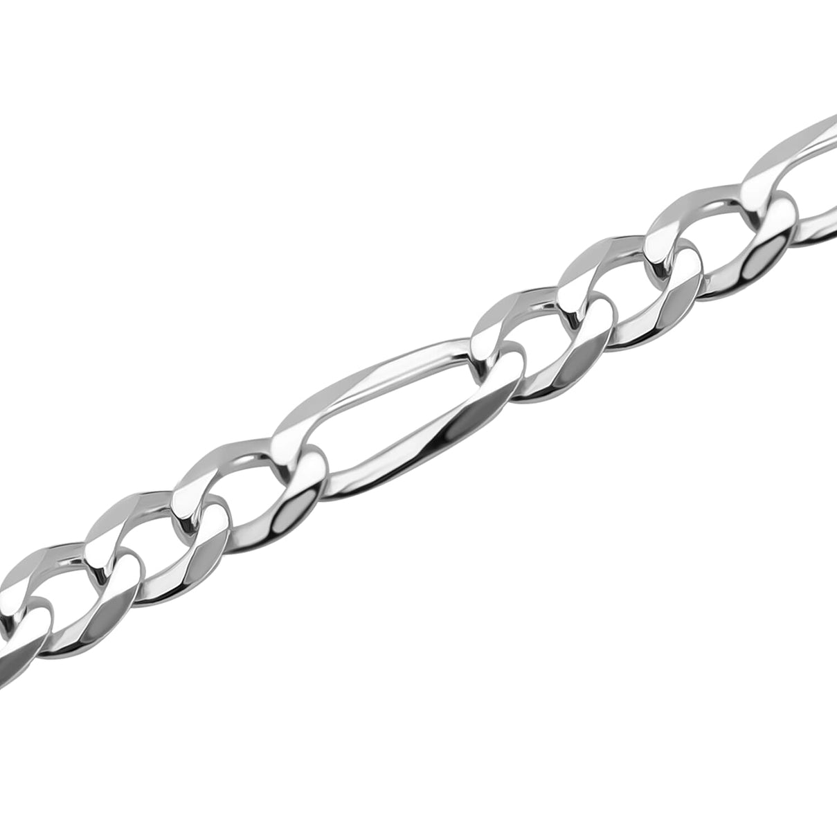 Italian Mega Close Out Deal - Sterling Silver Figaro Bracelet (Size - 7.5) 7969491 1