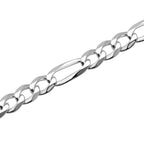 Italian Mega Close Out Deal - Sterling Silver Figaro Bracelet (Size - 7.5)