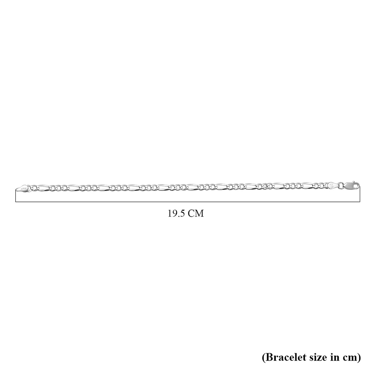 Italian Mega Close Out Deal - Sterling Silver Figaro Bracelet (Size - 7.5) 7969491 3