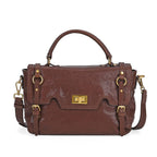 Vintage Boutique Collection - Genuine Leather Crossbody Bag - Chocolate