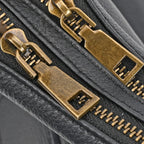 Genuine Leather Sumptuous Crossbody Bag - Black