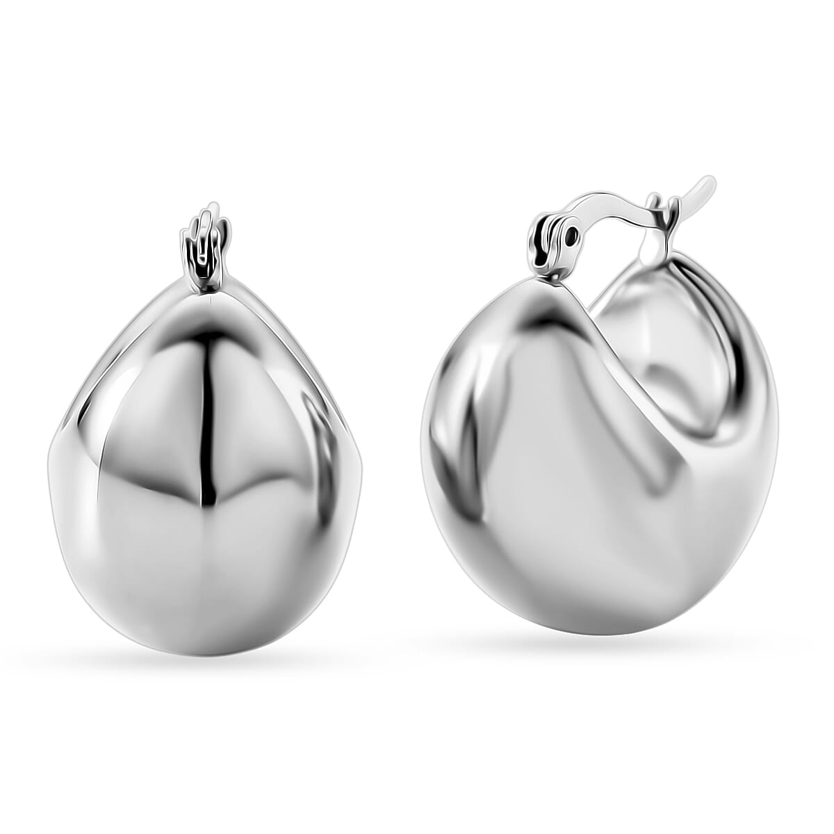 Designer Inspired-Half Hoop Earring with Clasp 8308620 0