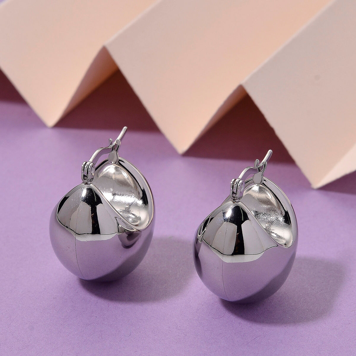 Designer Inspired-Half Hoop Earring with Clasp 8308620 2