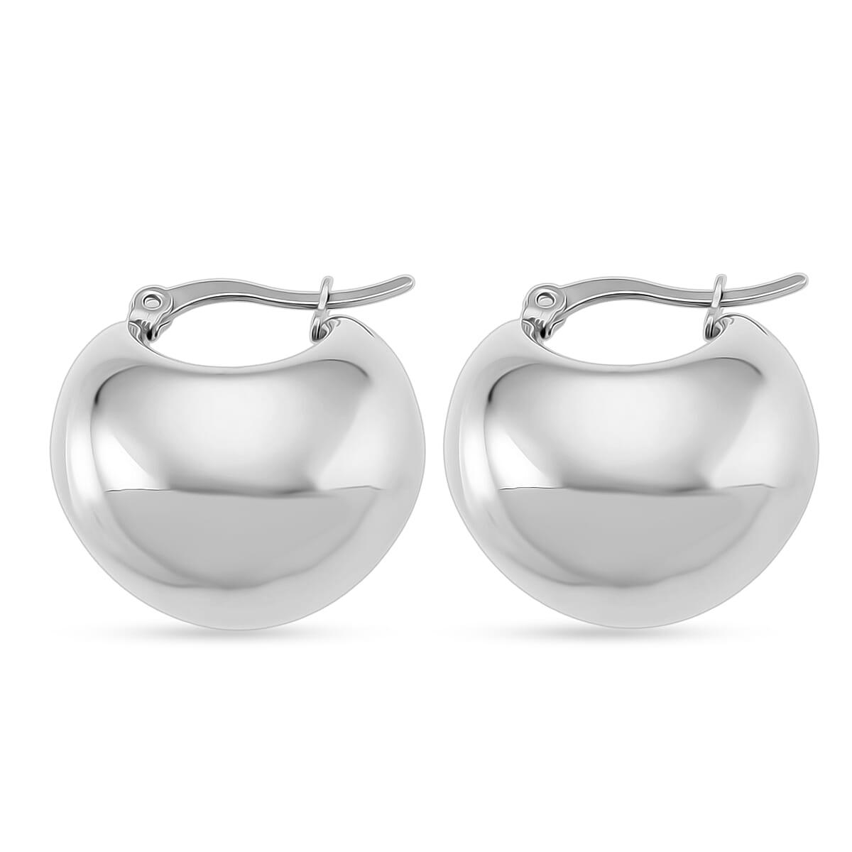Designer Inspired-Half Hoop Earring with Clasp 8308620 4