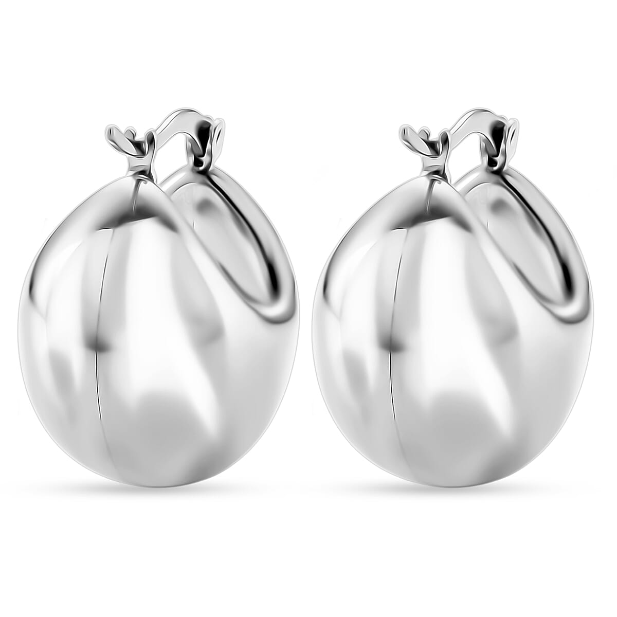 Designer Inspired-Half Hoop Earring with Clasp 8308620 5