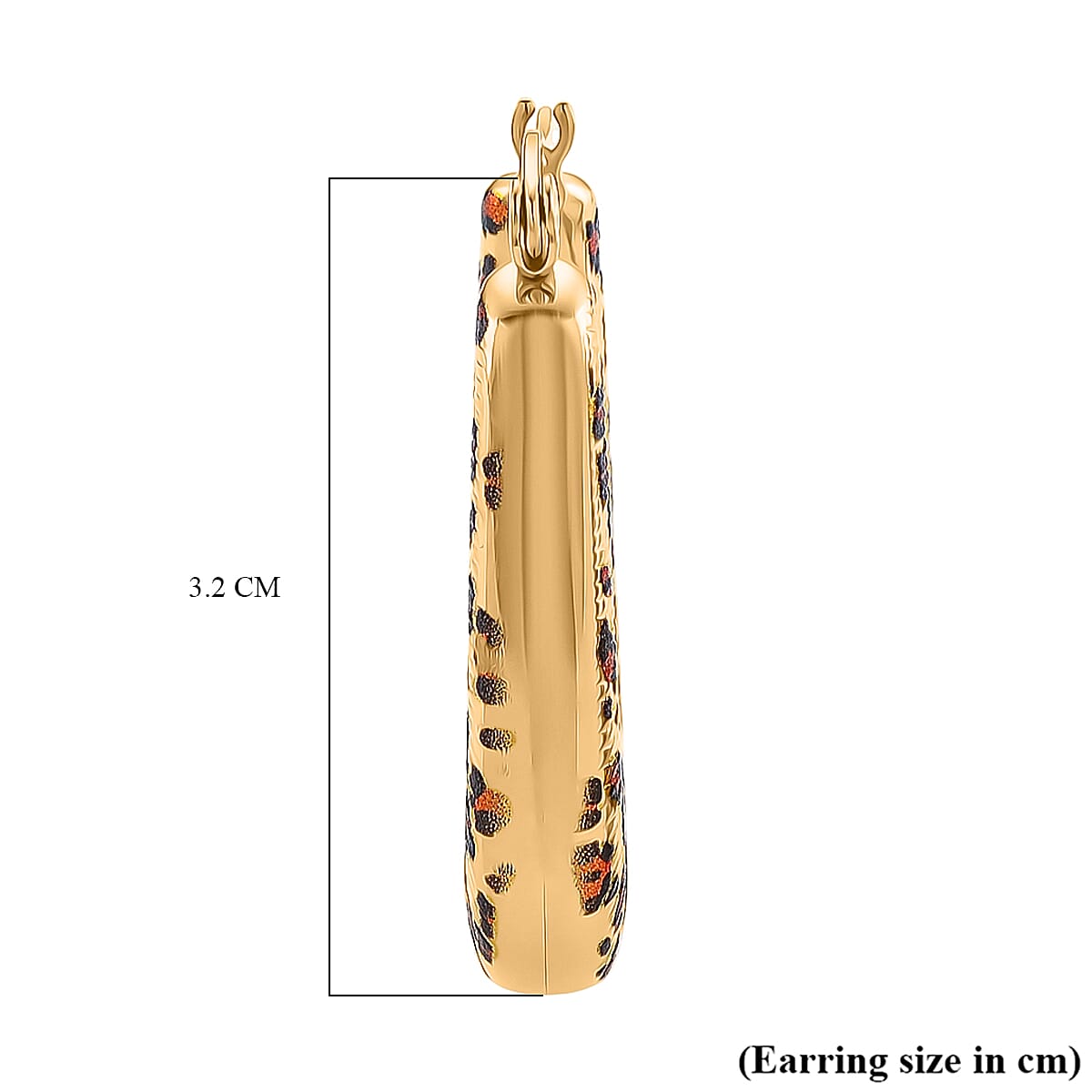 Designer Inspired- Leopard Print J Hoop Half Hoop Earring 8259844 6