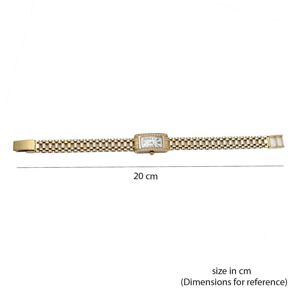 JCK Vegas 2024 - 9K Yellow Gold Swiss Movt. Watch with Sapphire Glass Gold Wt. 25.66 Gms - Rectangle