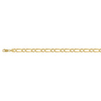 Vicenza Closeout - Italian Made Gold Overlay Sterling Silver Figaro Bracelet (Size - 7.5) With Lobster Clasp, Silver Wt. 11.30 Gms