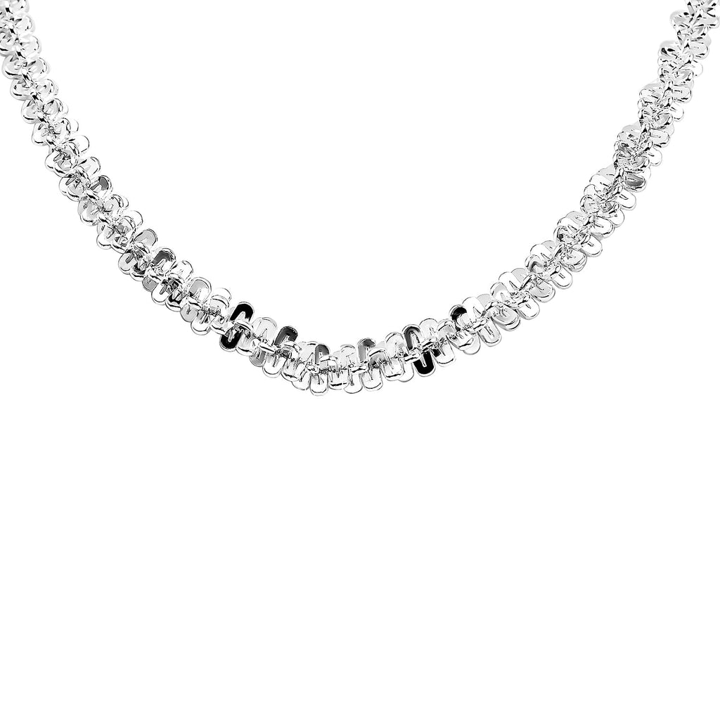 Vicenza Closeout- Italian Made Sterling Silver Diamond Cut Necklace (Size - 20), Silver Wt. 32.50 Gms