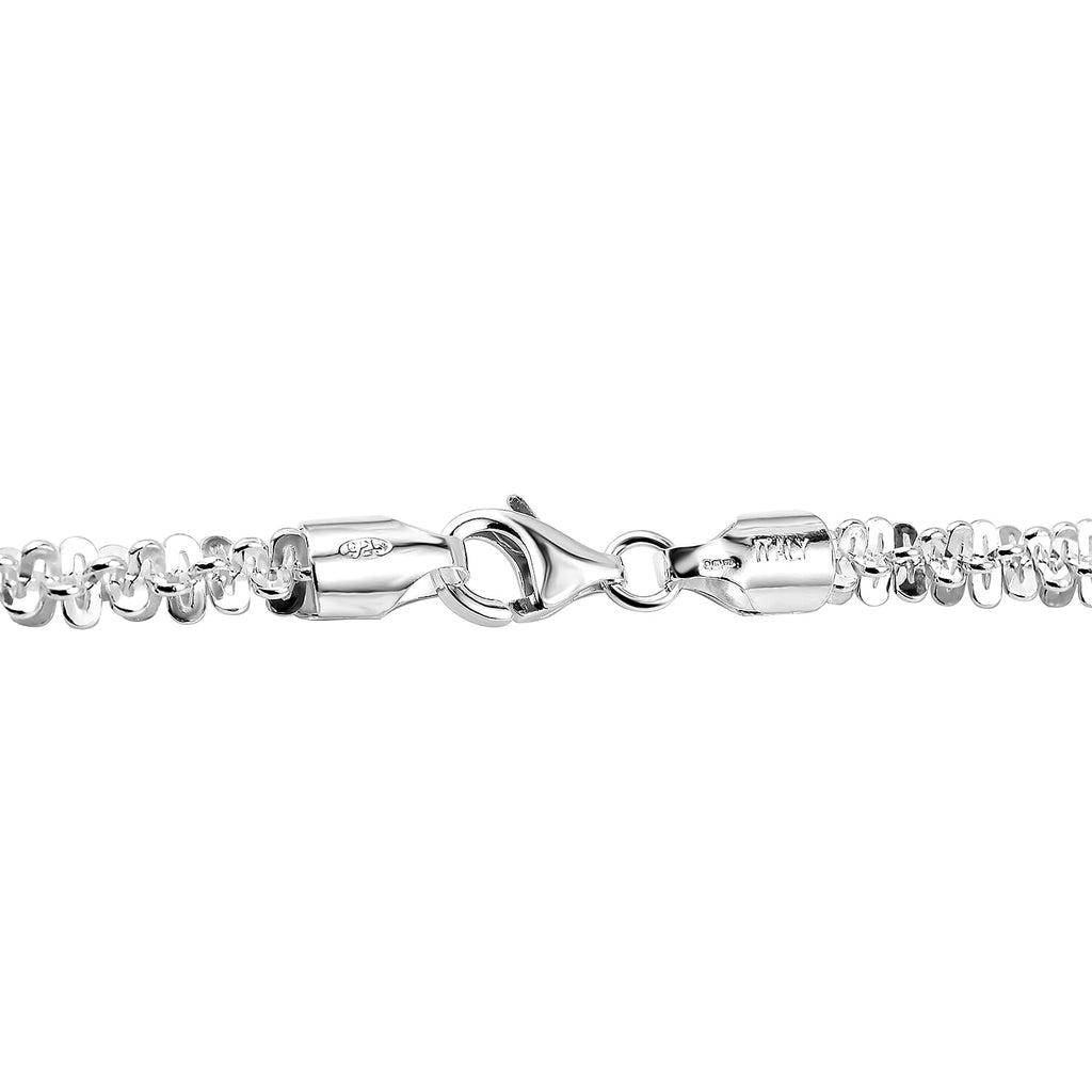 Vicenza Closeout- Italian Made Sterling Silver Diamond Cut Necklace (Size - 20), Silver Wt. 32.50 Gms